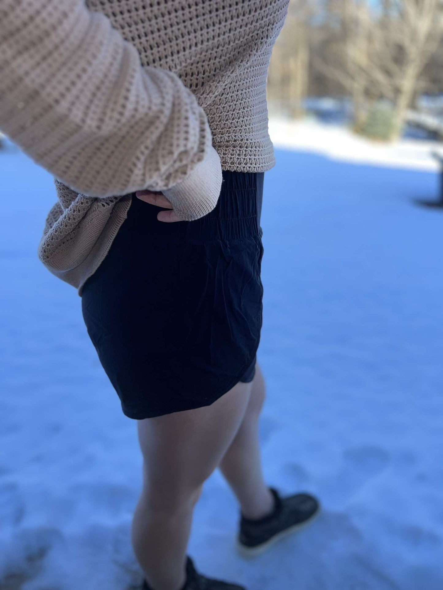 Highwaist Athleisure Split Shorts