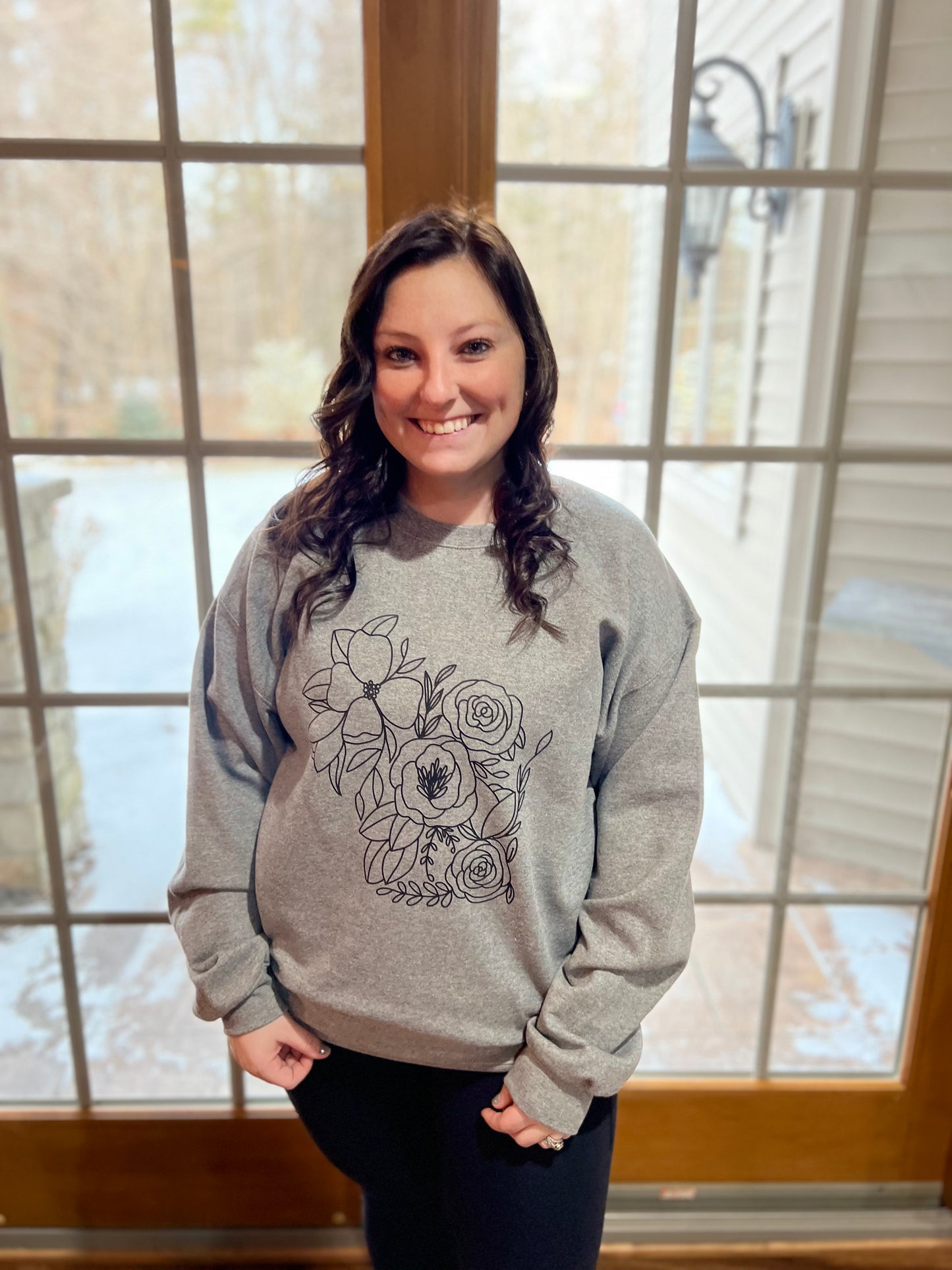 Floral Wisconsin Crewneck