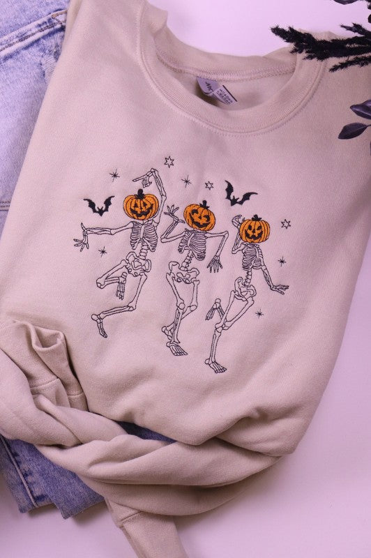 Dancing Ghosts Embroidered Crewneck