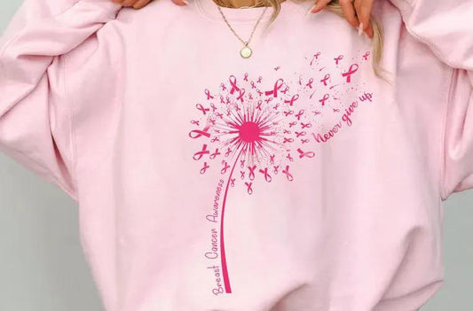 Never Give Up Breast Cancer Crewneck