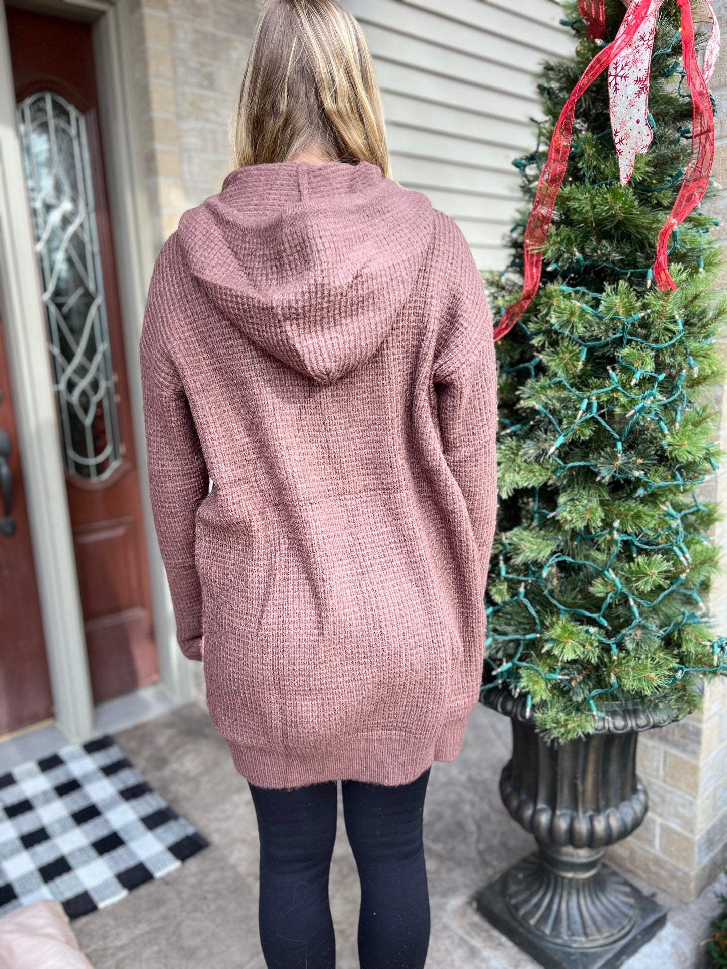 CHUNKY WAFFLE HOODIE TUNIC