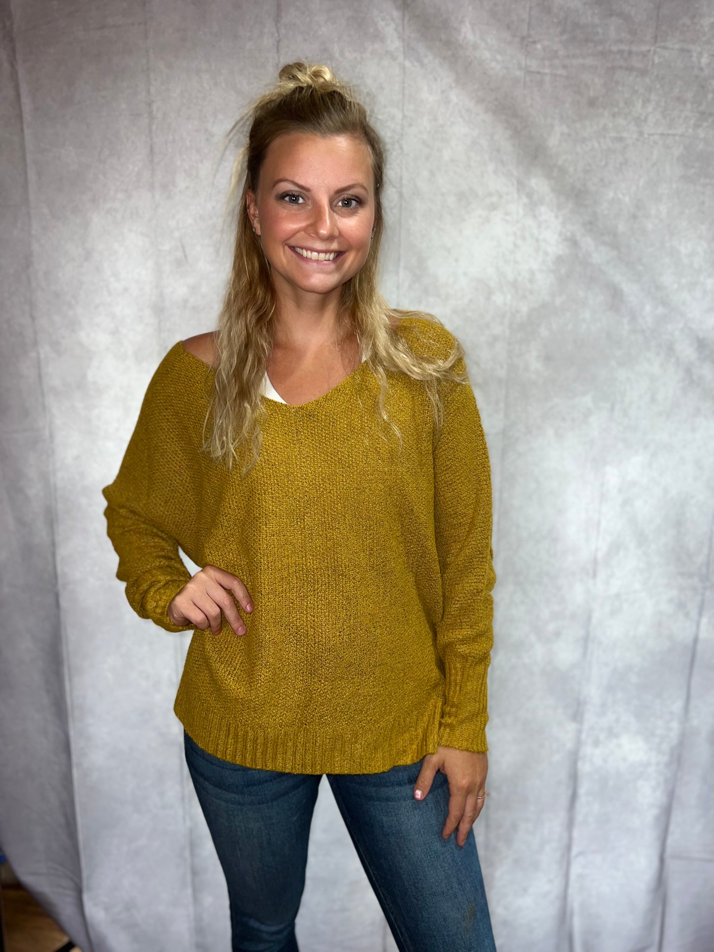 Soft lightweight V-neck sweater