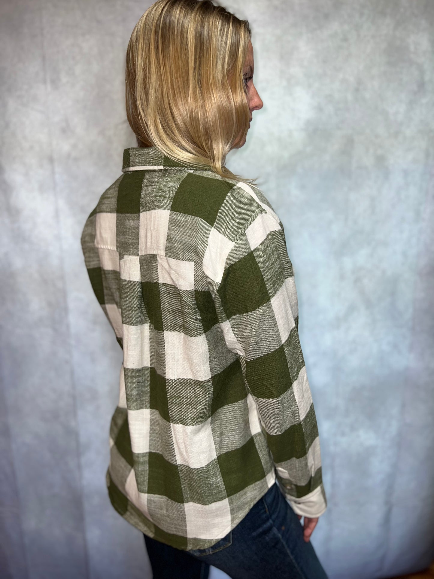 Plaid Flannel Button Down Shirt