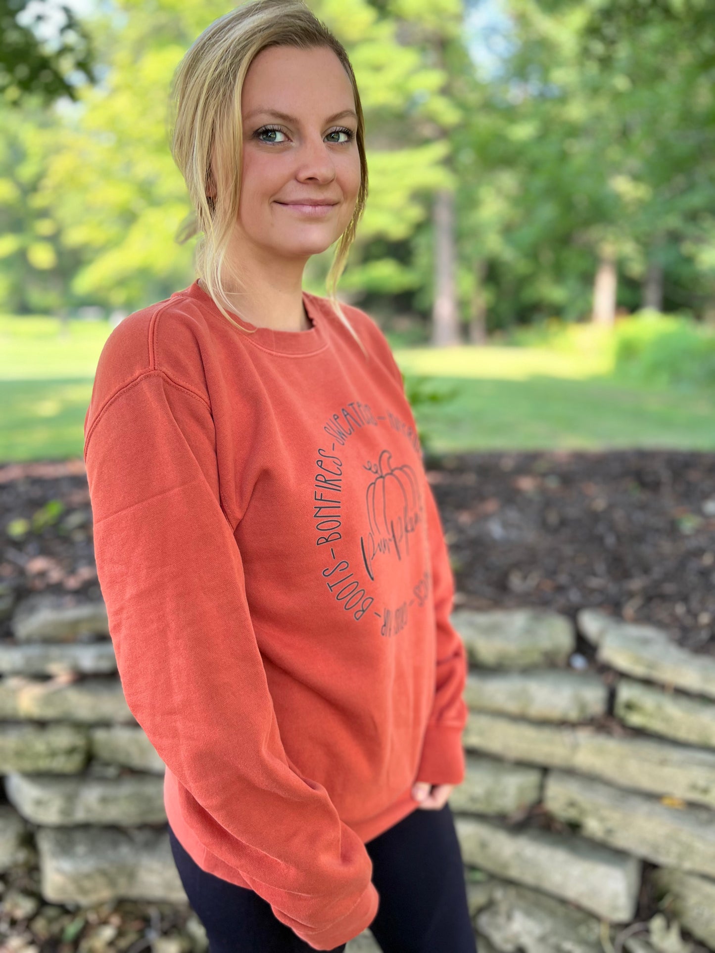 Burnt Orange Pumpkins Crewneck