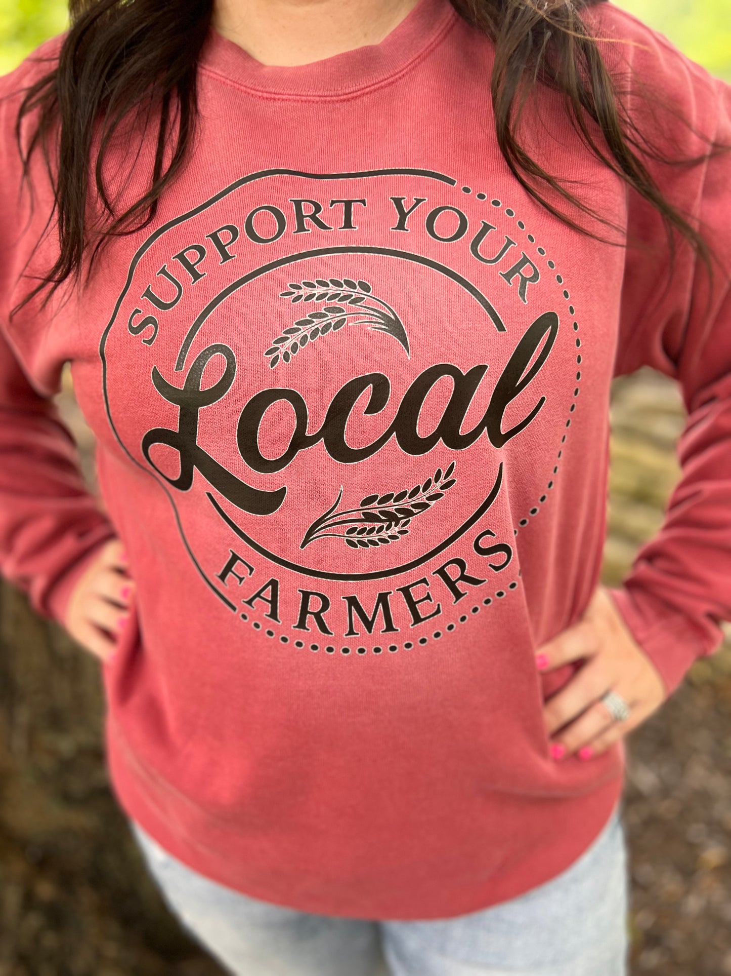 Support Your Local Farmers crewneck