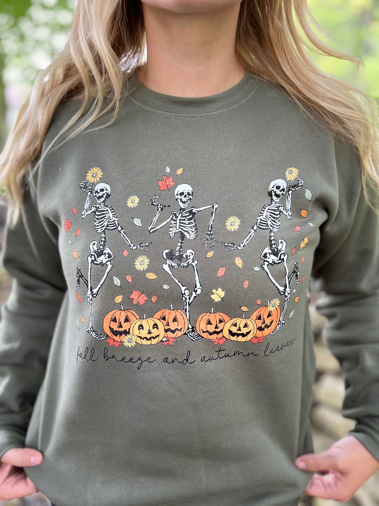 Fall Dancing Skelton Crewneck