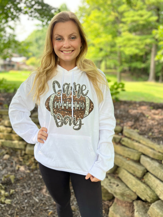 Sequin look Game day sweatshirt