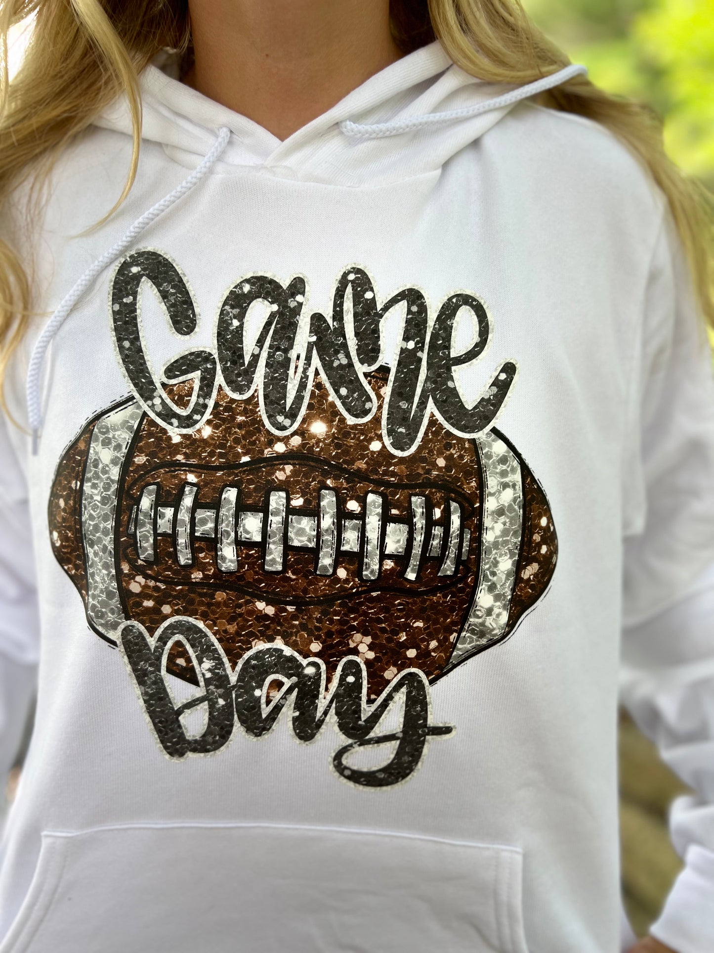 Sequin look Game day sweatshirt