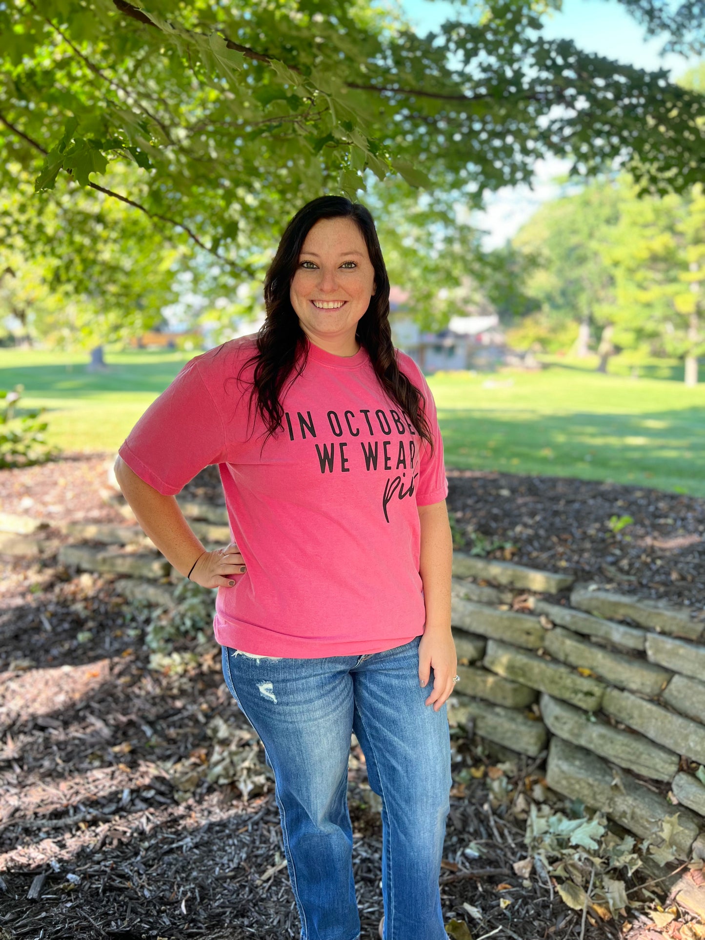 IN OCTOBER WE WEAR PINK T-SHIRT