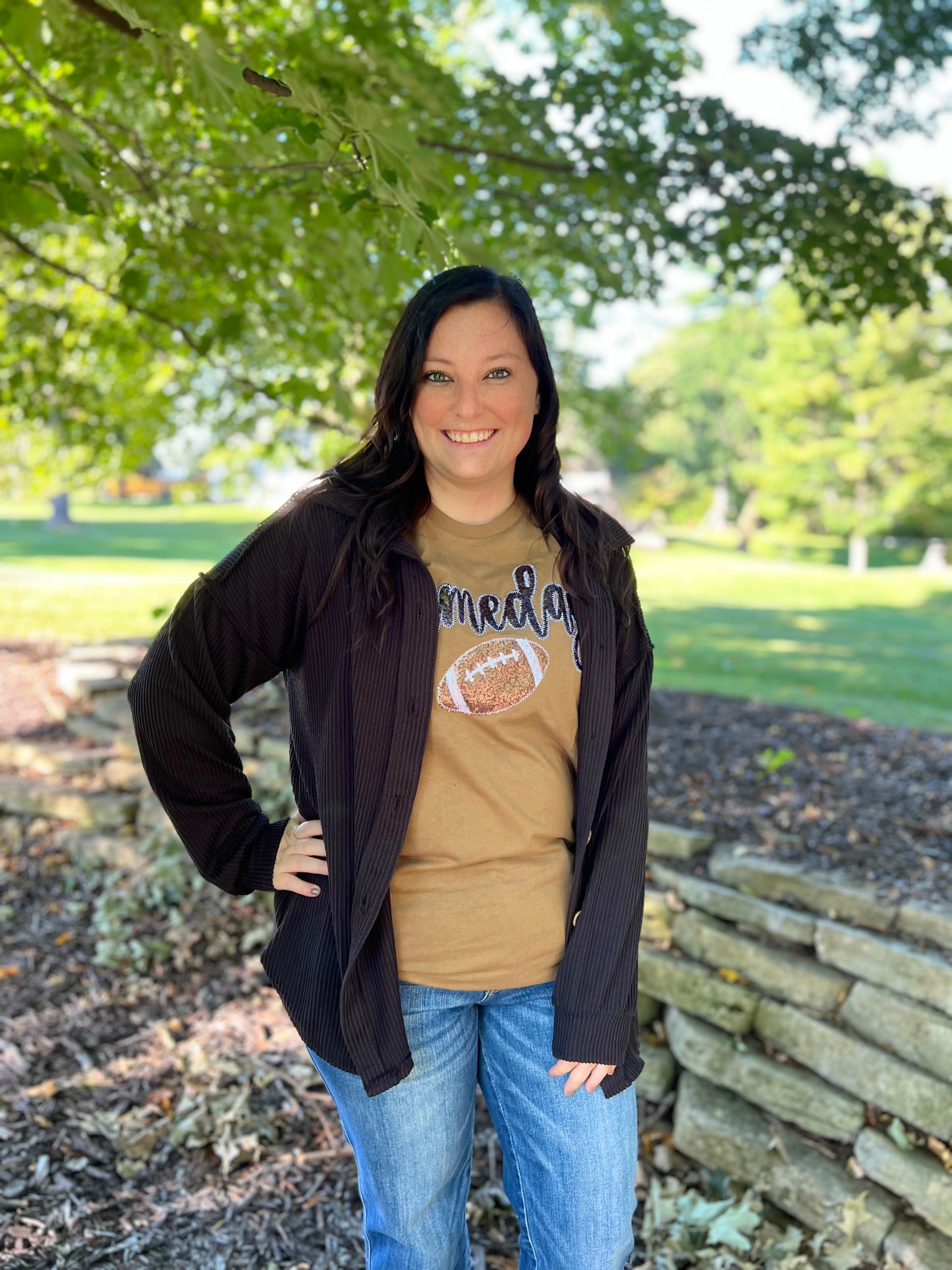 Game Day Dark Caramel T-Shirt