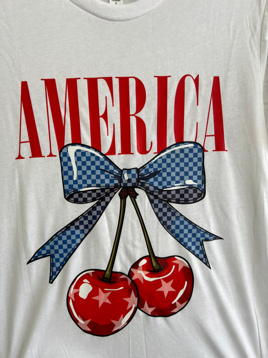 AMERICA CHERRY TSHIRT