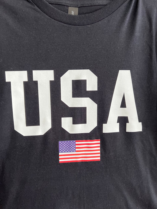 BLACK USA TSHIRT